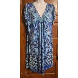 Apt. 9 Blue Printed Boho Midi Dress